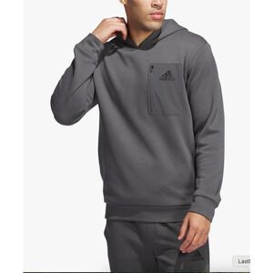 Adidas Men's Regular Fit Kangaroo Pocket Hoodie, Grey, Size S